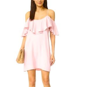 MISA Los Angeles Emil Off The Shoulder Mini Dress in Pink Blush Size Medium NWT